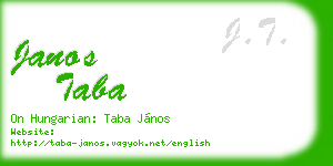 janos taba business card